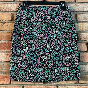 Banana Republic Colorfully Patterned Cotton Skirt in Size 4